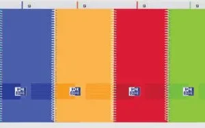 Paq/5 cuaderno espiral a4+ 80h 90g. cuad.5x5 europeanbook1 live &go colores neutros