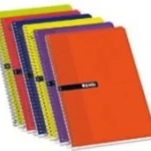 Paq/10 cuaderno espiral fº 80h 60gr pauta 3.5 tapa blanda