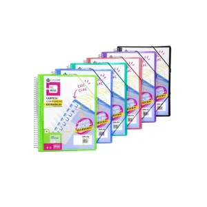 CARPETA 30 FUNDAS EXTRAIBLES A4 AZUL PORTADA CANGURO
