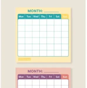 STICKY CALENDARS MTHLY F04