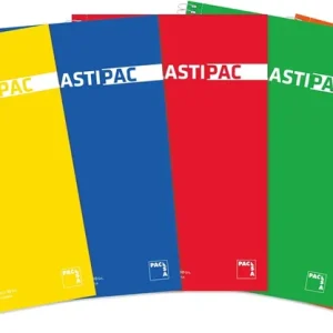 Paq/5 Cuaderno espiral a4 100h 90g. cuadrícula 5x5 microperforado + greca tapa plástico