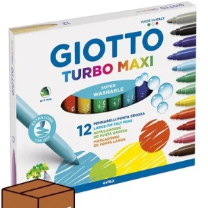 (pack 5u.) Estuche 12 Rotuladores Giotto turbo maxi superla