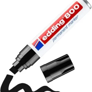 C/5 ROTULADOR EDDING 800 NEGRO PERMANENTE PUNTA BISELADA