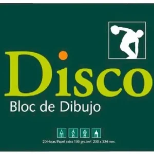 Paq/12 bloc dibujo disco espiral 130g 230x330mm 20 hojas liso