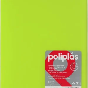CARPETA Fº 50 FUNDAS SOLDADAS TRANSLUCIDAS VERDE CLARO