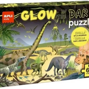 Puzle brilla en la oscuridad dinosaurios 60 piezas