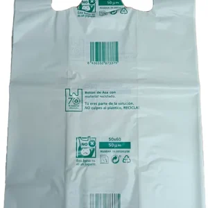 Paq/40 bolsas camiseta 50x60 reciclada