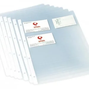 PAQ/10 FUNDAS A4 PORTATARJETAS 100X70MM