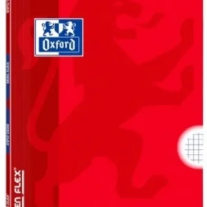Paq/10 libreta openflex a4 48h 90g cuadrícula 4x4 c/m color rojo tapa plastico oxford