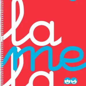 CUADERNO ESPIRAL Fº 80H 90G 3MM ROJO CUADROVIA PP.