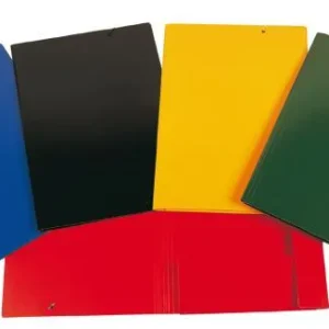 PAQ/5 CARPETA CARTON A3 GOMAS Y SOLAPAS CARTON COLOR SURTI