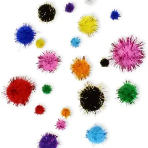 PAQ/100 POMPONES BRILLANTES FIXO