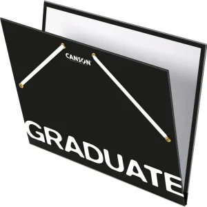 Carpeta dibujo carton con gomas 26x31cm canson graduate color negro