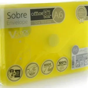 PAQ/10 SOBRE A6 V-LOCK 120X160 MM VELCRO COLOR AMARILLO