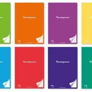 Paq/6 libreta grapada a4 48h 90g 1horizontal c/m colores surtidos