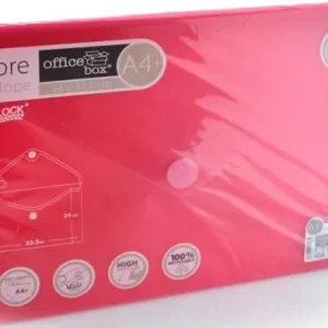 PAQ/10 CARPETA SOBRE A4+ V-LOCK 240X335 MM VELCRO ROJO