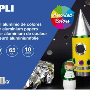 BLOC MANUALIDADES 10H PAPEL ALUMINIO 32X24 65G