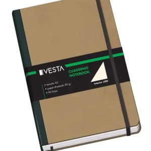 Cuaderno cartone a5 80g 96h liso cierre con goma