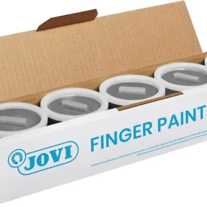 ESTUCHE 5 BOTES PINTURA DEDOS JOVI 125ML NEGRO