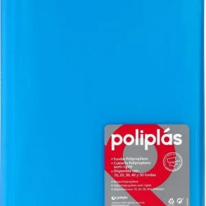 CARPETA Fº 40 FUNDAS SOLDADAS TRANSLUCIDAS AZUL