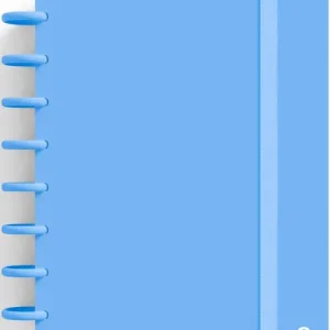 CUADERNO INGENIOX A5 80H CUADRICULA AZUL PASTEL