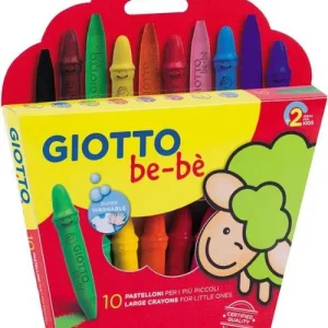 ESTUCHE 10 SUPER CERAS IRROMPIBLES+SACAPUNTAS GIOTTO BE-BE