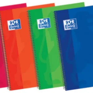 Paq/5 cuaderno espiral fº 80h 90g. pauta 2,5 c/m tapa plastico classic