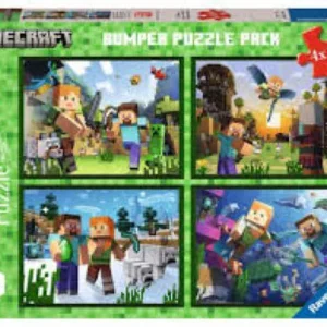 PUZZLE 2D 4X100 PIEZAS MINECRAFT RAVENSBURGER