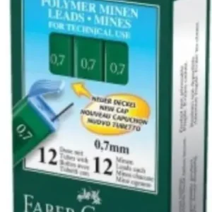C/12 TUBOS MINAS 0,7MM HB POLYMER FABER-CASTELL