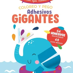 Coloreo y pego adhesivos gigantes. Elefante YOYO 2023