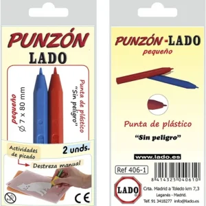 BLISTER 2 PUNZON LADO PEQUEÑO PUNTA PLASTICO