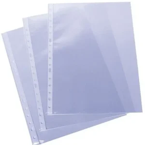 C/100 fundas a4 multitaladro polipropileno piel de naranja extra