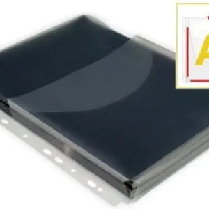 Paq/12 funda a4 11 taladros con fuelle y solapa polipropileno extra