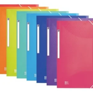 Paq/10 carpeta plástico a3+ gomas y solapas colores surtidos serie urban