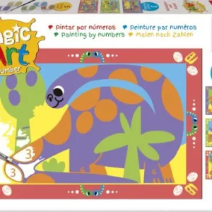 MAGIC ART NUMBER ART +4 DINOSAURIOS