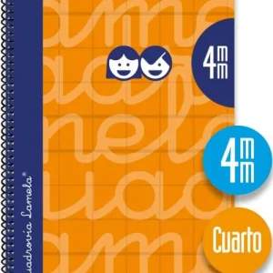 CUADERNO ESPIRAL 4º 80H 90G 4MM NARANJA CUADROVIA EXTRADURA