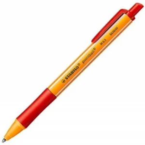 C/10 boligrafo stabilo pointball colorful rojo oxido punta m 0.5 mm.