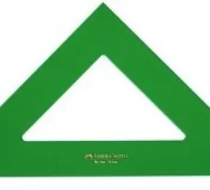 Escuadra serie tecnica 21cm metacrilato verde sin graduar