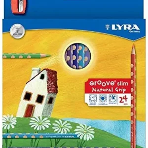Estuche 24 lapices colores lyra groove slim + afilalapices de regalo