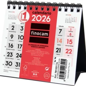 CALENDARIO SOBREMESA 2026 NUM GRANDES XS