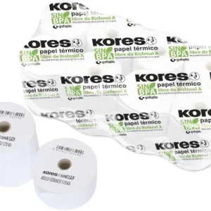 PACK 10 ROLLOS PAPEL ELECTRA 44X70X12MM KORES