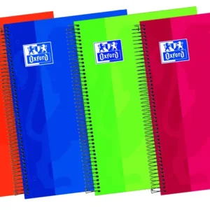 Paq/5 cuaderno espiral a4+ 120h 90g. 1 horizontal ebook5 classic microperforado colores surtidos