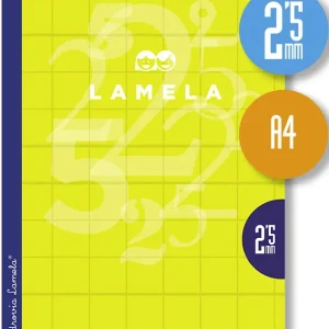 LIBRETA A4 50H 70G CUADROVIA 2,5MM COLORES SURTIDOS