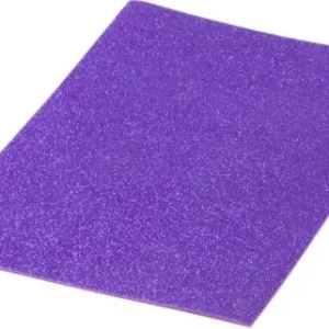 Pack 10 laminas goma eva purpurina biodegradable lila 40x60 cm