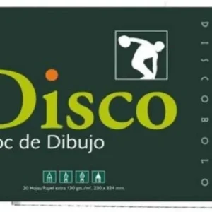 Bloc dibujo disco espiral 130 g. 230x330mm 20 hojas con recuadro