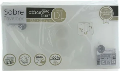PAQ/10 SOBRE DL V-LOCK 125X225 MM VELCRO COLOR TRANSLUCIDO