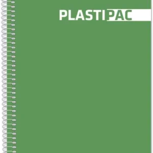 PAQ/5 BLOC Fº 80H 90G CUAD 4X4 PLASTIPAC COLOR VERDE