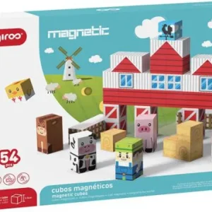 JUEGO MAGNETICO LA GRANJA 54 CUBOS GIROS