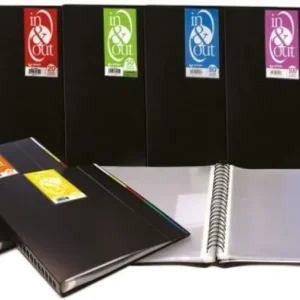 Carpeta 50 fundas extraibles a4 'in &out' color negro grafoplas