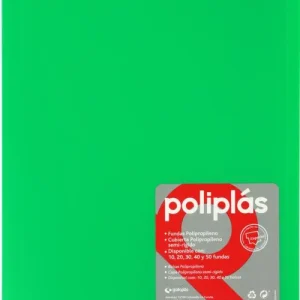 CARPETA Fº 30 FUNDAS SOLDADAS OPACAS VERDE CLARO POLIPLAS